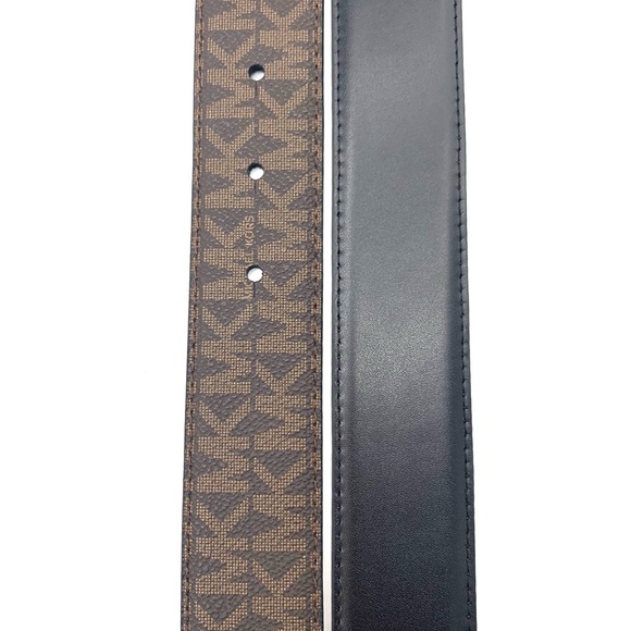 Michael Kors Reversible Leather Belt for Men with two Buckles Brown MK/ BL 7838 - Picture 4 of 6